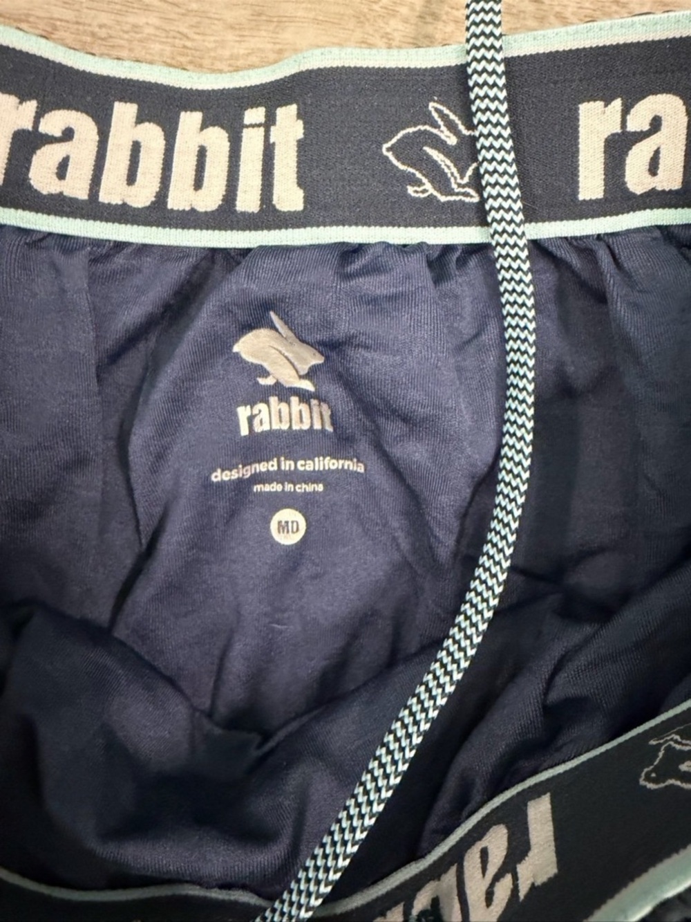 Men's Navy Athletic Shorts Rabbit size medium - Picture 2 of 4